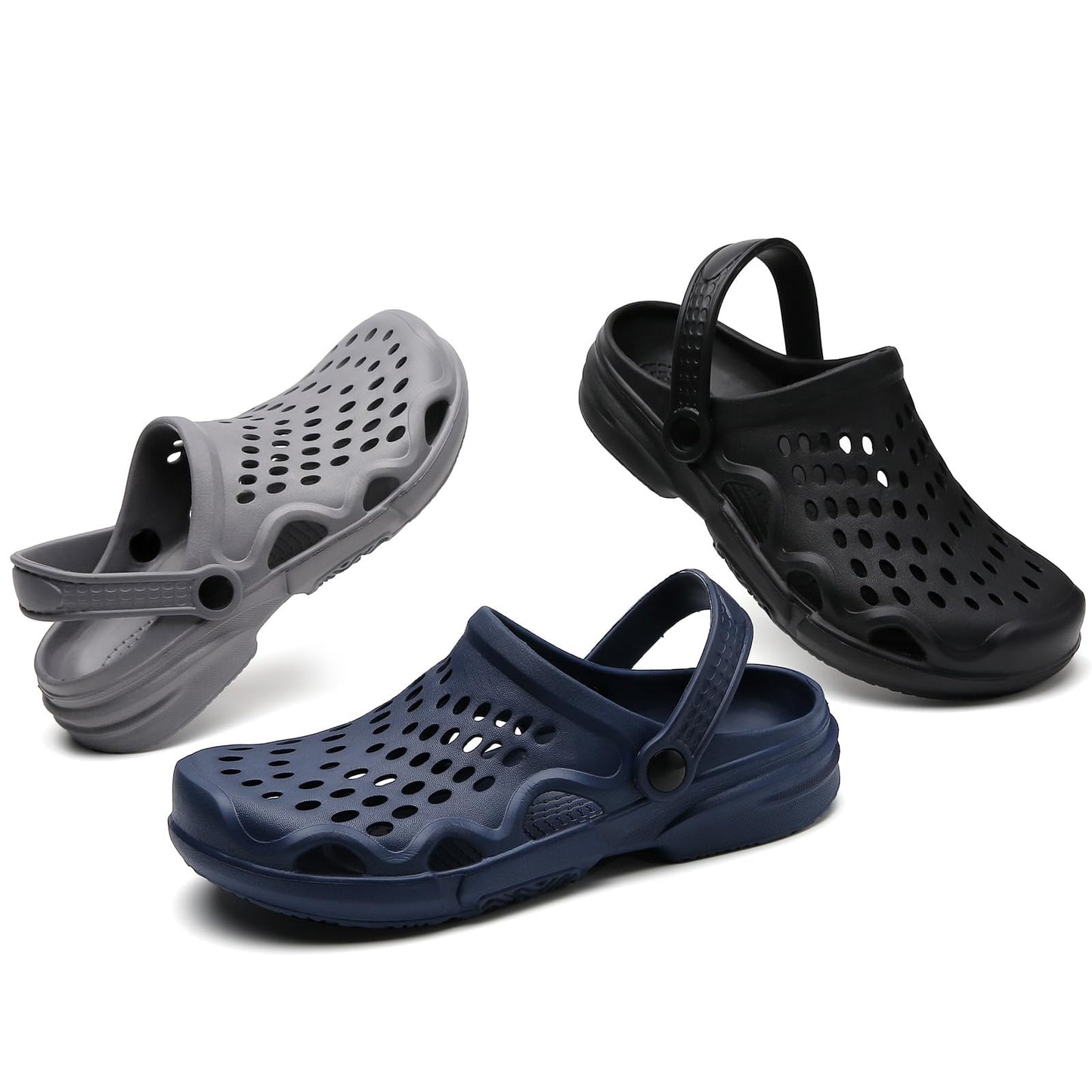 CERYTHRINA Mens Garden Clogs Lightweight Breathable Slip on Sandals Fashions Pool Beach Shoes Non Slip Home Clogs Slippers