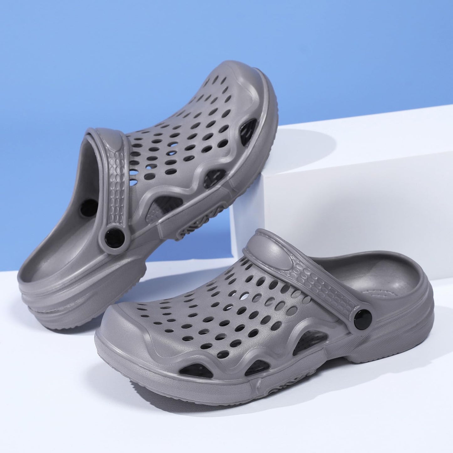 CERYTHRINA Mens Garden Clogs Lightweight Breathable Slip on Sandals Fashions Pool Beach Shoes Non Slip Home Clogs Slippers